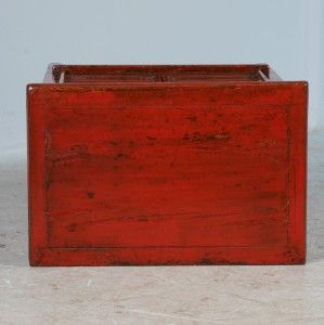 Antique Red Lacquer Small Chinese Cabinet Sideboard C 1780 1820