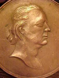 LARGE ANTIQUE 1887 HENRY WARD BEECHER BRONZE MEDAL by H.A. Phillips 3