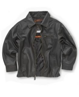 Boys Hawke Co Leather Jacket Size 8