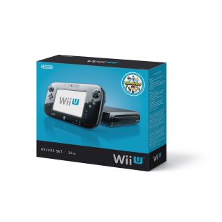  Wii U Console 32GB Black Deluxe Set w Nintendo Land Video Game