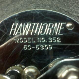 COLLECTORS LOOK HAWTHORNE Model No 352 60 6309 Levelwind Casting Reel
