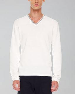  sweater white available in white $ 95 00 michael kors tipped v neck