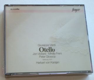  Vickers Mirella Freri Peter Glossop Herbert Von Karajan 2 CD
