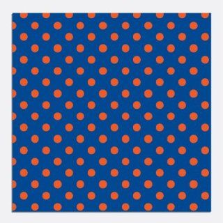 POLKA DOTS PATTERN Blue and Orange Vinyl Decal Sheet 12