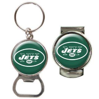 BSS   New York Jets NFL Bottle Opener Key Chain & Money