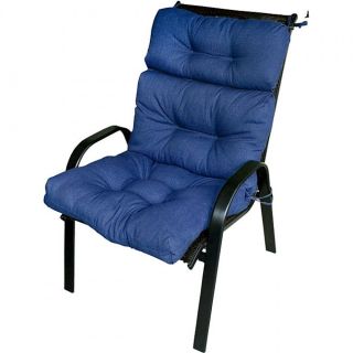 New Outdoor Cushions: Patio High back Chair Cushion, Blue, Water