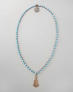 Love Heals Double Sided Necklace, Turquoise   