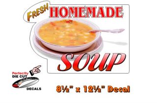 Homemade Soup 8 5x12 5 Decal for Lunch Truck or Coffee Wagon Menu