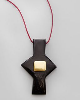  129 00 mikuti black horn pendant necklace $ 129 00 black horn