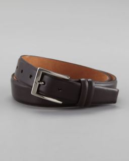 M045F W.Kleinberg Napa Leather Belt, Dark Brown