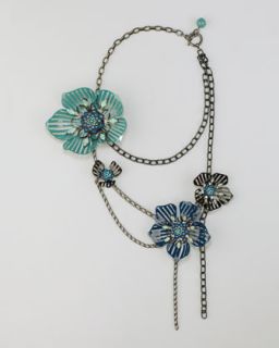 Lanvin Multi Strand Flower Necklace   