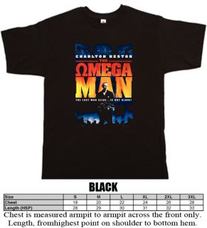  The Omega Man Charlton Heston Black T Shirt
