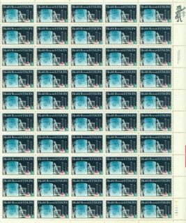  list united states health research 20 cent 50 stamp sheet scott 2087