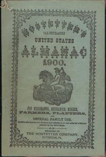 Antique Almanac Hostetters Illustrated United States Almanac 1900