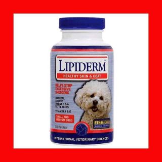 Lipiderm Healthy Skin Coat Supplements 60 Gel Caps for Small Med Dogs