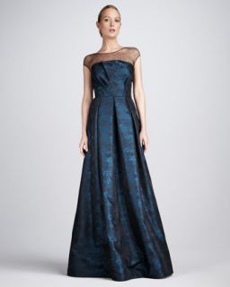 David Meister Sequined Gown   