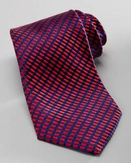 N24VP Charvet Diagonal Neat Silk Tie, Red/Navy