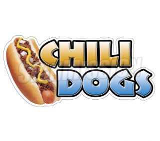 Chili Dogs Concession Decal Hot Dog Cart Trailer Stand Sticker