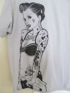 Fatal Tattoo Lady Rebel Street Gang Hip Hop Graphic T Shirt Tee XL E9