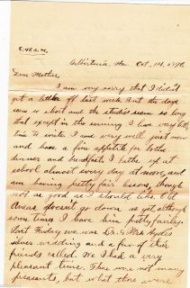 1890 HIRAM BINGHAM III 3RD HAND WRITTEN SIGNED LETTER MACHU PICCHU