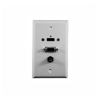 Stainless Steel Wallplate w/ HDMI, VGA, 3.5mm  75 642
