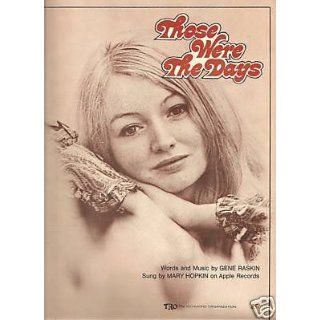 Sheet Music Those Were the Days Mary Hopkin 50 Everything