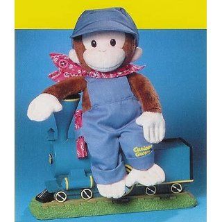 12 Curious George Train Conductor Plush Doll By RUSS