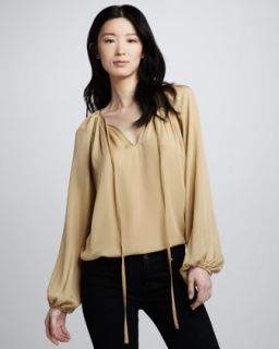  tie neck blouse available in gold $ 375 00 ramy brook paris silk tie
