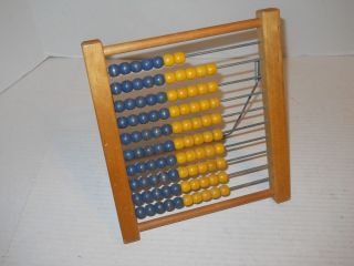  ABACUS COUNTING FRAME Math Primitive School House Tool Antique Wooden
