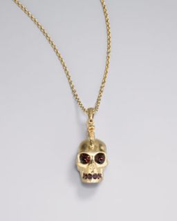 Alexander McQueen Skull & Tusk Pendant Necklace, Golden   Neiman