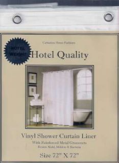 Hotel Weight HEAVY Vinyl Shower Curtain or LINER Metal GROMMETS