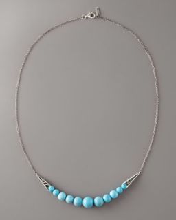 Y0NU7 Elizabeth and James Graduated Turquoise Bead Necklace