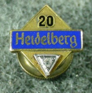 Vintage Heidelberg Beer   20 Year Service Award Pin (Tacoma, WA)