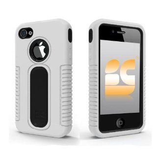 VMG Apple iPhone 4S White/Black 2 In 1 Hard & Soft Skin