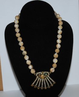 Heidi Daus A Fan Sea Shell Crystal Accented Necklace