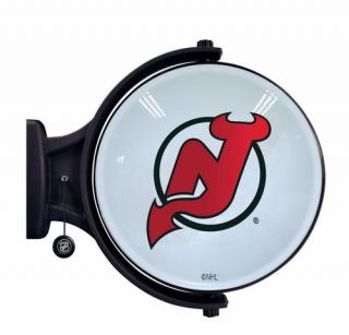 Authentic NHL New Jersey Devils Hockey Revolving Wall Light Lamp
