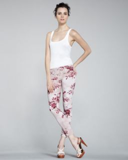 Brand Jeans 811 Red Brocade Mid Rise Skinny Jeans   