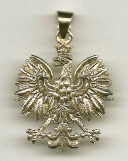 Polish Eagle Flag Charm Pendant 14k Gold Weight 7gm
