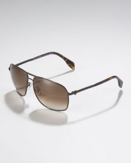 Alexander McQueen Wood Arm Sunglasses   