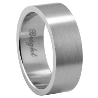 Plain Stainless Steel Wedding Ring   7mm engravable: Jewelry: 