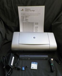 HP Deskjet 450WBT Color Mobile Printer Tested Working w Bat Bluetooth
