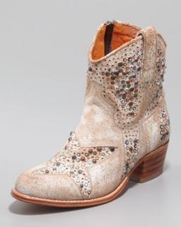 Alexander McQueen Floral Stud Ankle Boot   