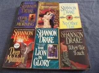 lot of 8 shannon drake historical romance books