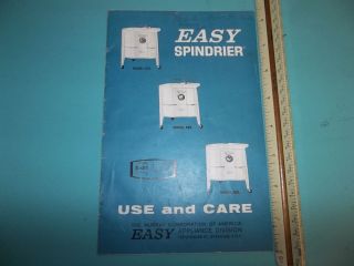  Easy Spindrier Washing Machine by Murray Corp Owners Manual Adv