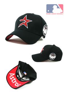 HU01 Black Houston Astros Baseball Cap Red Logo One Size Fits Most