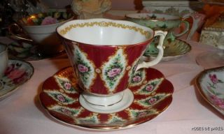 RARE Vintage Royal Albert Holyrood Royal Series Cup Saucer Pink Roses