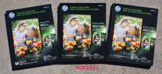 150 Brand New HP 8 5 x 11 Glossy Everyday Inkjet Photo Paper Q8723A