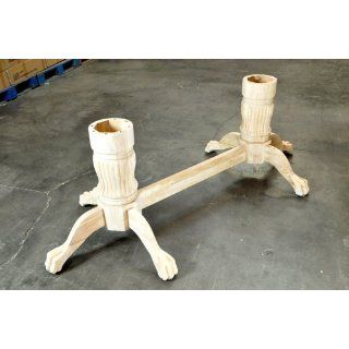BBO L7 Heritage Solid Wood Pedestal Poker Table Leg Set   Unfinished