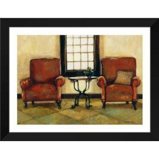 Norman Wyatt Jr FRAMED Art 28x36 Two Red Chairs Home