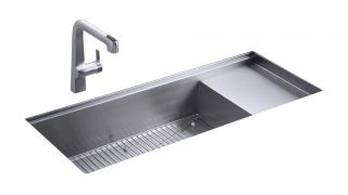 KOHLER K 3761 NA Stages 45 Inch Stainless Steel Kitchen Sink   